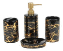 Kit Banheiro Preto Luxo 4 Peças para Lavabo