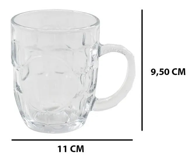 Jogo com 6 CoposTransparentes 300ml 9,5 X 8