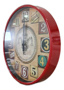 Relógio de Parede Retrô Vintage Nostálgico – 30 cm | Vermelho