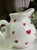 Leiteira Coração em Porcelana Love 18x13x13 cm