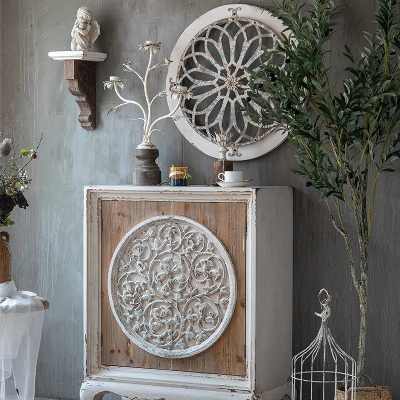 Buffet Aparador Branco Kyoto – Madeira Vintage | 96 x 79 x 40 cm