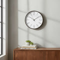 Relógio de Parede 30cm Vidro Moderno Marrom Escuro com Branco – Espresione