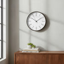 Relógio de Parede 30cm Vidro Moderno Marrom Escuro com Branco – Espresione