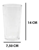 Jogo 6 Copos de Vidro para Água e Suco 350ml – Transparente | 14 x 7,5 cm