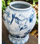 Vaso Decorativo Porcelana Classic Blue White Importado 49x25 Azul E Branco Clássico