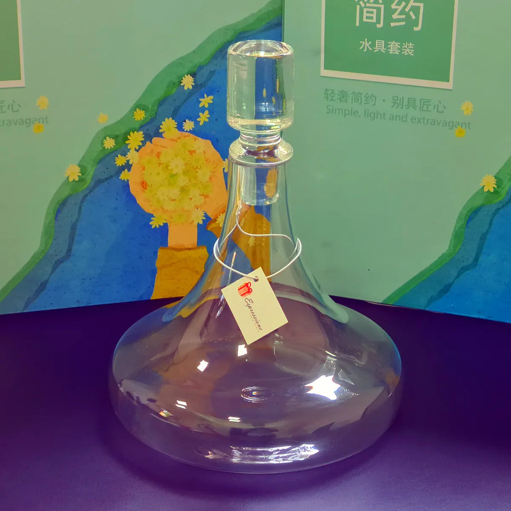 Garrafa Decanter de Vidro Luxo com Tampa 1200ml – Incolor