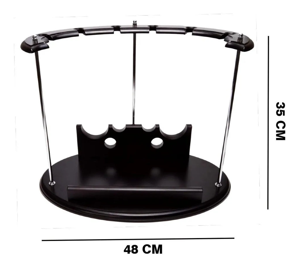 Adega de Vinho Rack em Madeira com Suporte para 6 Taças e 2 Garrafas