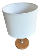 Luminária de Mesa Abajur Madeira e Metal 32x12cm