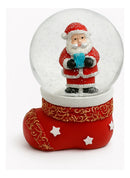 🎁 Mini Globo Decorativo com Neve – Enfeite Natalino Vermelho 7cm