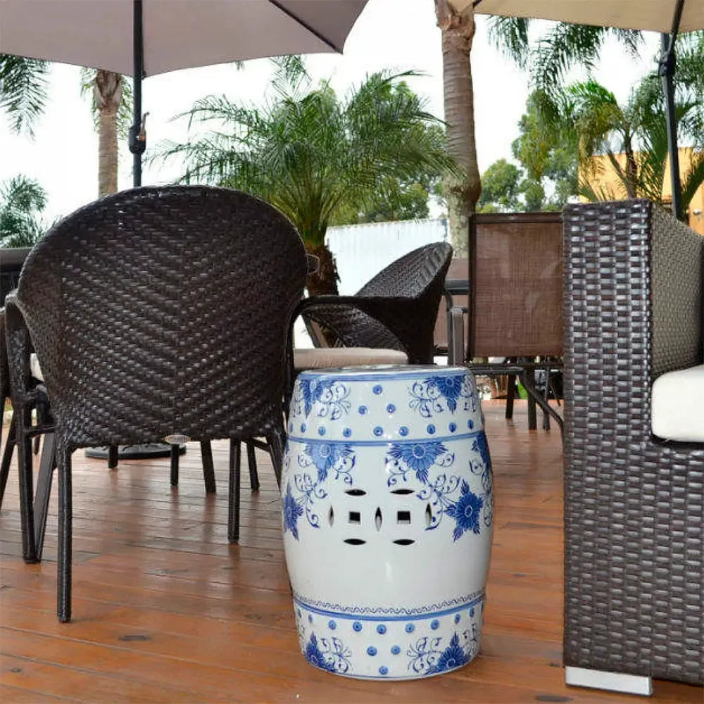 Seat Garden em Cerâmica – Banqueta Decorativa Oriental