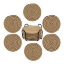 Porta-Copos de Algodão Natural Dupla Face – Kit com 6 Peças | 11,5 cm
