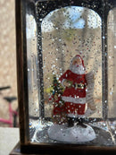 Lanterna Natalina Musical Neve Natal Enfeite Decoração Marrom-escuro