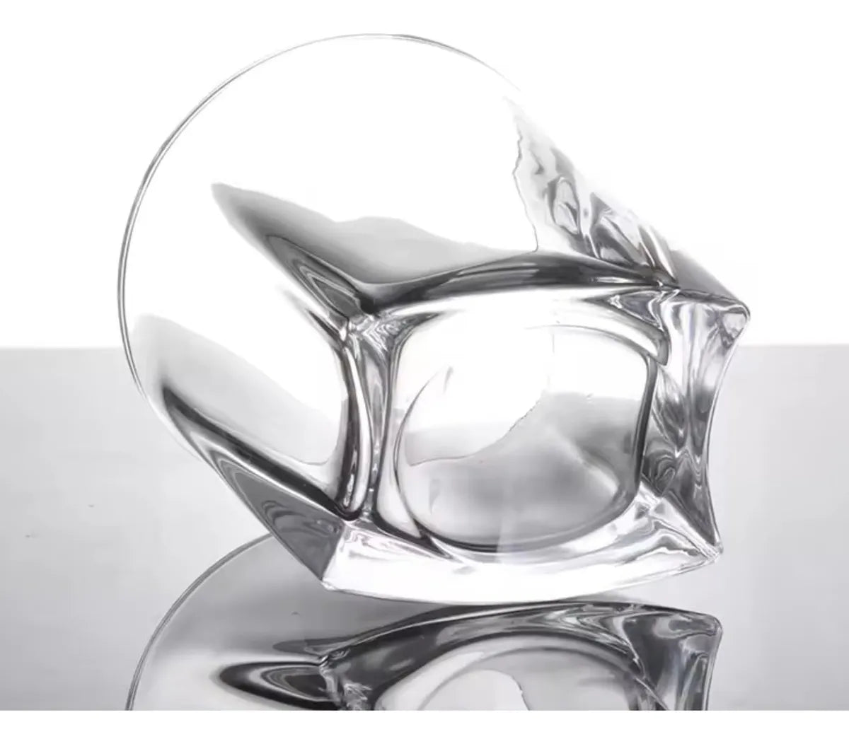 Copo De Whisky Vidro 6 Peças Licor Luxuoso Sofisticado 300ml Transparente