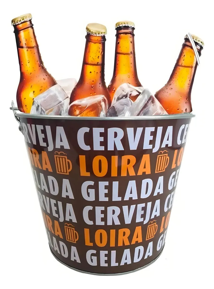 Balde de Cerveja Alumínio 5 Litros Marrom Hauskraft Modelo BGAD