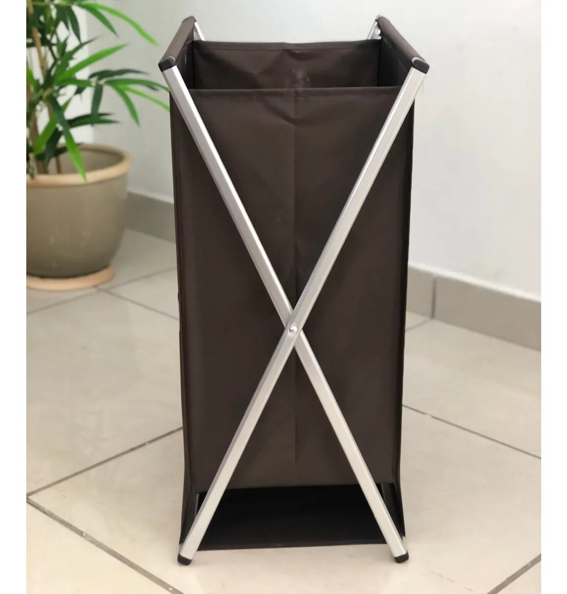 Cesto de Roupas Dobrável Love Marrom 63 x 38 cm