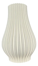 Vaso Decorativo de Cerâmica Branco Floral Elegance 30x19