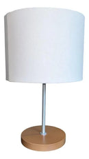 Luminária de Mesa Abajur Madeira e Metal 32x12cm