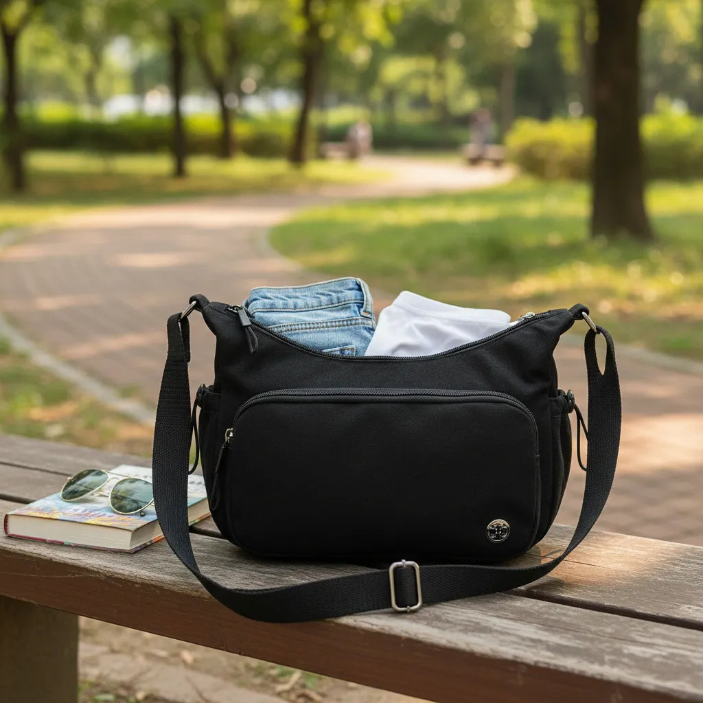 Bolsa Impermeável Grande Sarja Bolsos Interno E Externo Luxo