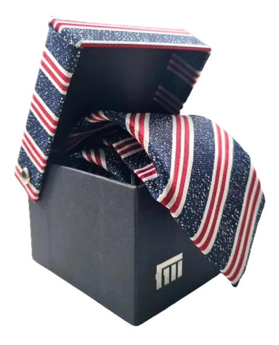 Gravata Masculina 1200 Fios em Microseda Fatto a Mano + Caixa Presente – Luxo 7 cm