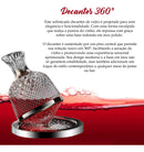 Decanter Vinho 1,5l Vidro Giratório 360°