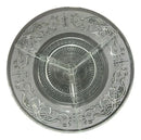 Petisqueira de Vidro 3 Divisórias Design Elegante 25cm