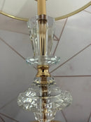 Abajur de Mesa Dourado com Cristal Elegante 46cm Design Sofisticado