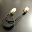 Luminária Arandela Preta Moderna Minimalista Rosê Gold 36x12 Bivolt