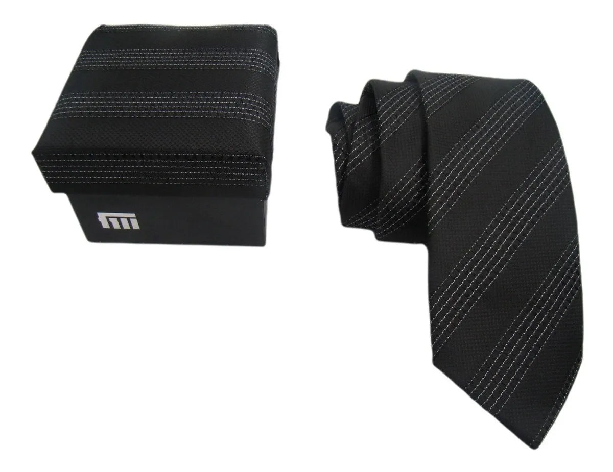 Gravata Masculina 1200 Fios em Microseda Fatto a Mano + Caixa Presente – Luxo 7 cm