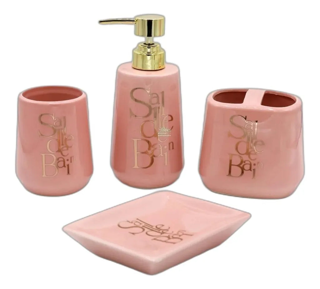 Kit Banheiro Lavabo 4 Peças Super Moderno Importado