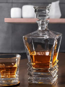 Decanter de Vidro 750ml Luxo para Whisky Licor Design Elegante