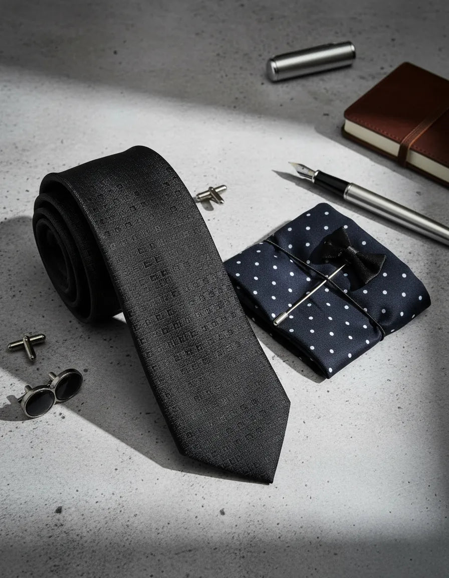 Kit Gravata + Lenço + Pin – Fatto A Mano