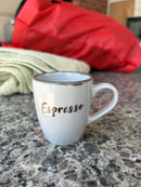 Jogo 6 Xicaras Redondas 100ml Shot Café Expresso Lisas Creme