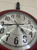 Relógio Frigideira Vermelho De Parede De Cozinha Moderno Charcoal