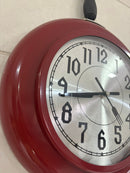 Relógio Frigideira Vermelho De Parede De Cozinha Moderno Charcoal