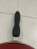 Relógio Frigideira Vermelho De Parede De Cozinha Moderno Charcoal