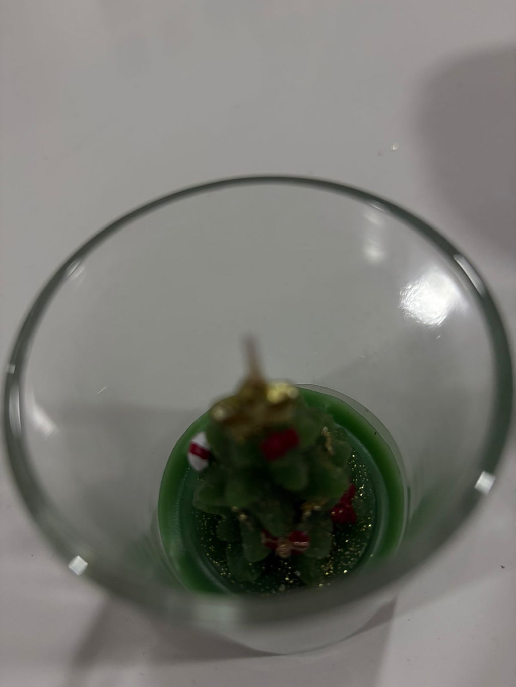 Vela Verde Árvore De Natal Com Copo Presente Natalino Verde