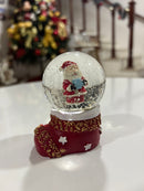 Mini Globo Terrestre Bola De Neve Decorativo Natal Presente Vermelho