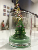 Vela Verde Árvore De Natal Com Copo Presente Natalino Verde