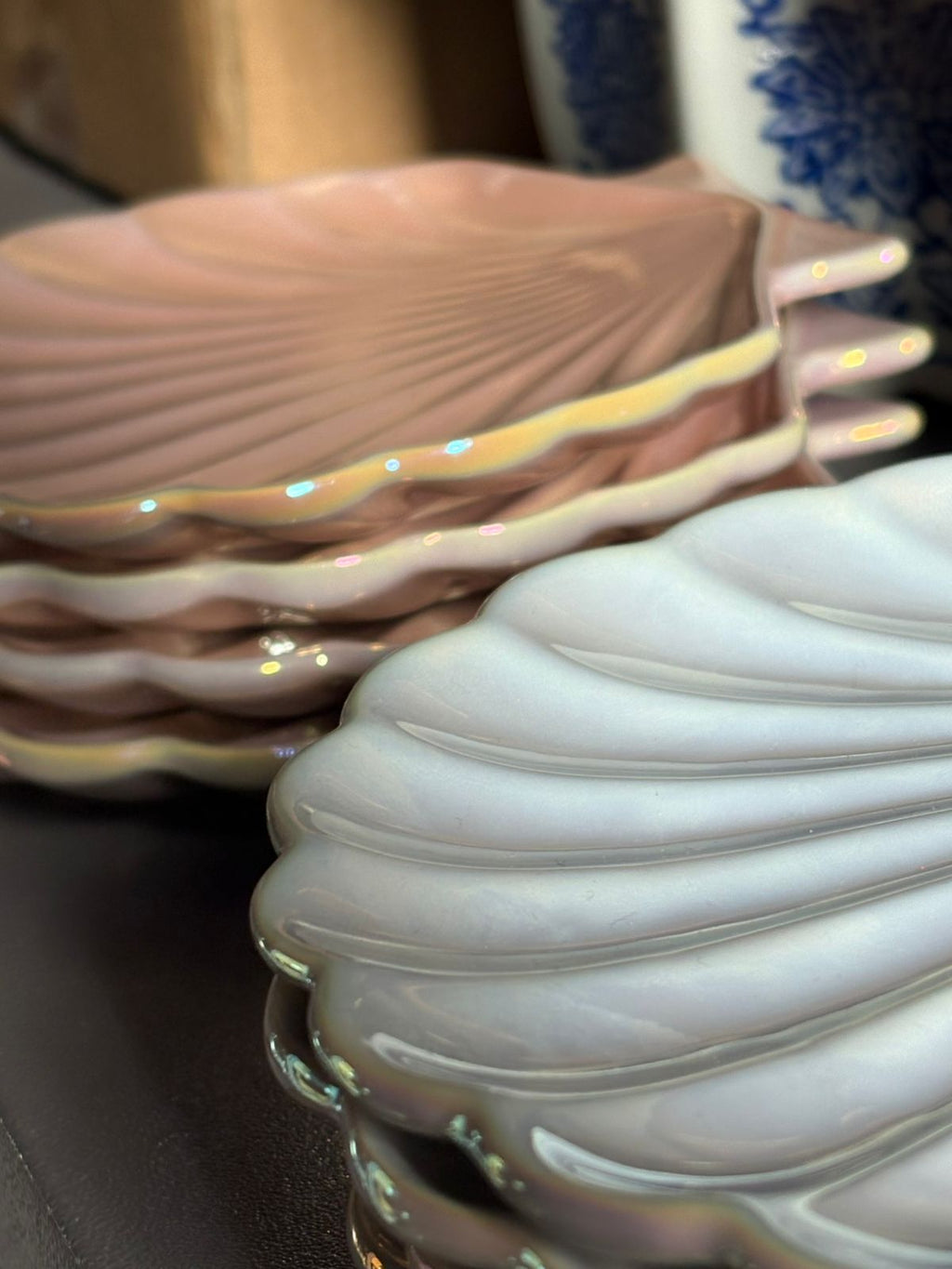 Bandeja Decorativa Porta Joias Porcelana Concha Luxo Lavabo