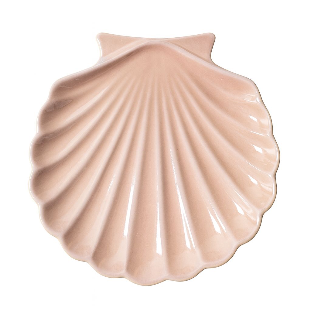 Bandeja Decorativa Porta Joias Porcelana Concha Luxo Lavabo