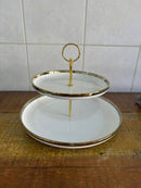 Prato Duplo Porcelana Classic P/doces Serviço Imperial Luxo Branco Imperial