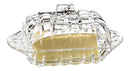 Manteigueira de Vidro Lapidado com Tampa 250g Elegance