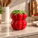 Detalhes do vaso e cachepô decorativo tomate